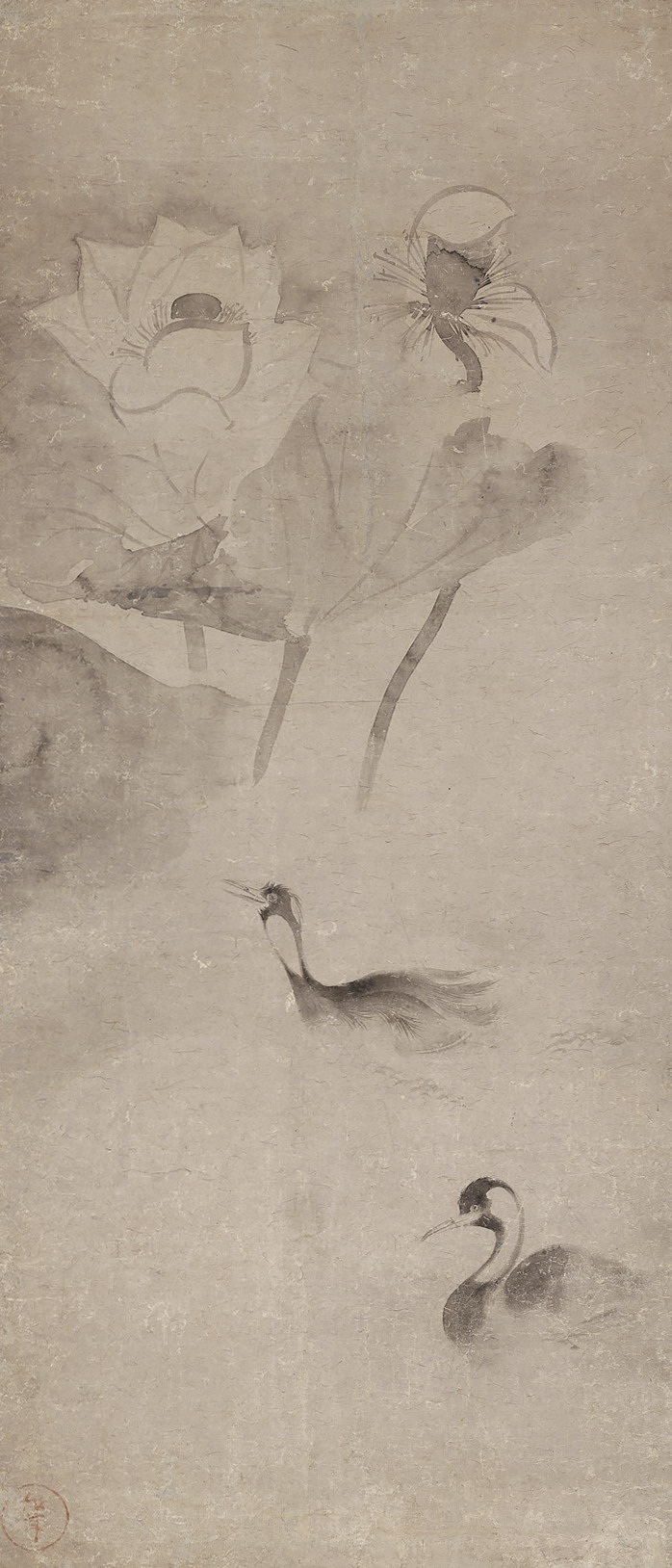 《莲池水禽图》
