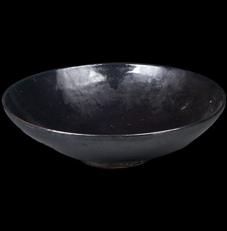 金黑釉油滴瓷碗