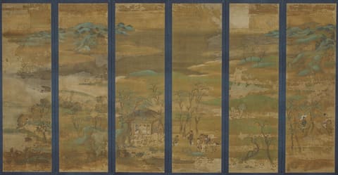 山水人物图（泉水屏风）