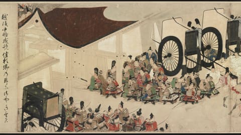 《平治物语绘卷》中的“行幸六波罗”