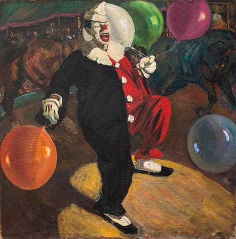El payaso con globo（持气球的小丑）